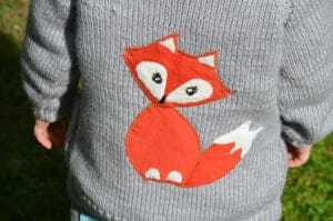 Strickjacke mit Applikation “Mr. Fox”