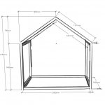 XXL Hausbett Konstruktionsplan Bauzeichnung 140x200