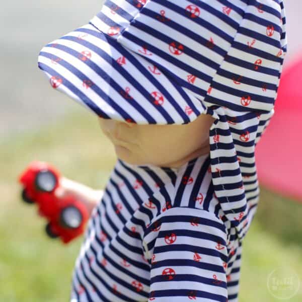 Schnittmuster Badehut / Schirmütze mit Nackenschutz für Kinder