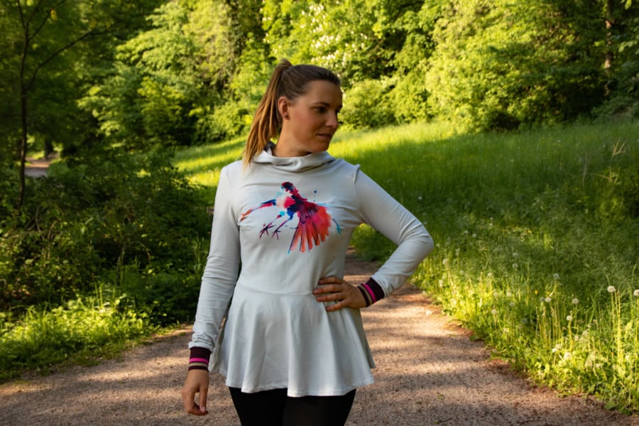 Schnittmuster Volant Shirt Nastja 2.0 für Frauen