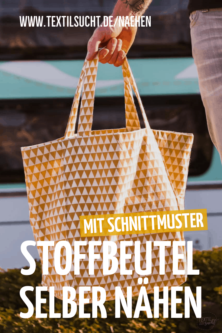 Stoffbeutel selber nähen - Schnittmuster und Nähanleitung