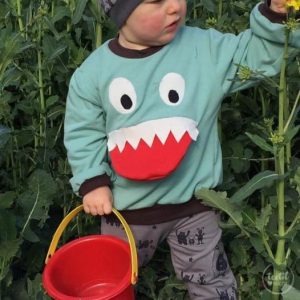 Schnittmuster Kindershirt mit Eingrifftasche Gr. 74-146 (Monster Shirt) - Bild 2