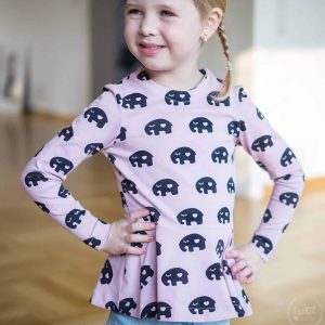 Schnittmuster Volant Shirt Nastja für Kinder - inkl. Nähanleitung